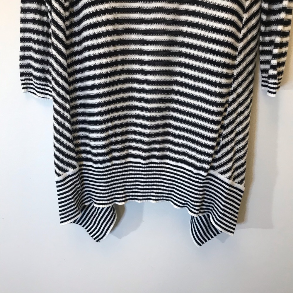 The Limited Black and White Striped Cardigan - Picture 7 of 10